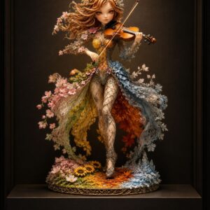 LudoVisions Violoniste des Quatre Saisons – Figurine résine collection complète 10cm