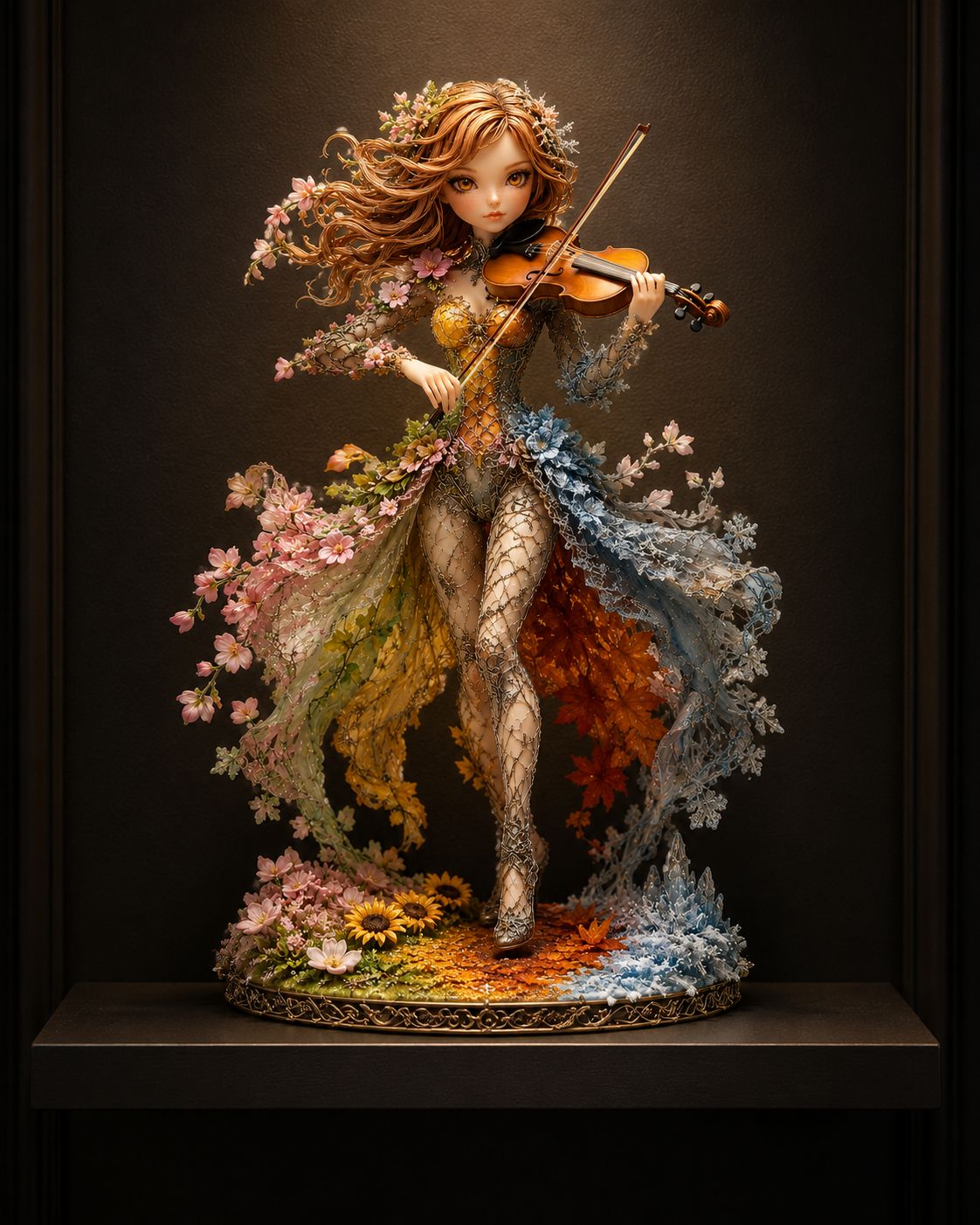LudoVisions Violoniste des Quatre Saisons – Figurine résine collection complète 10cm