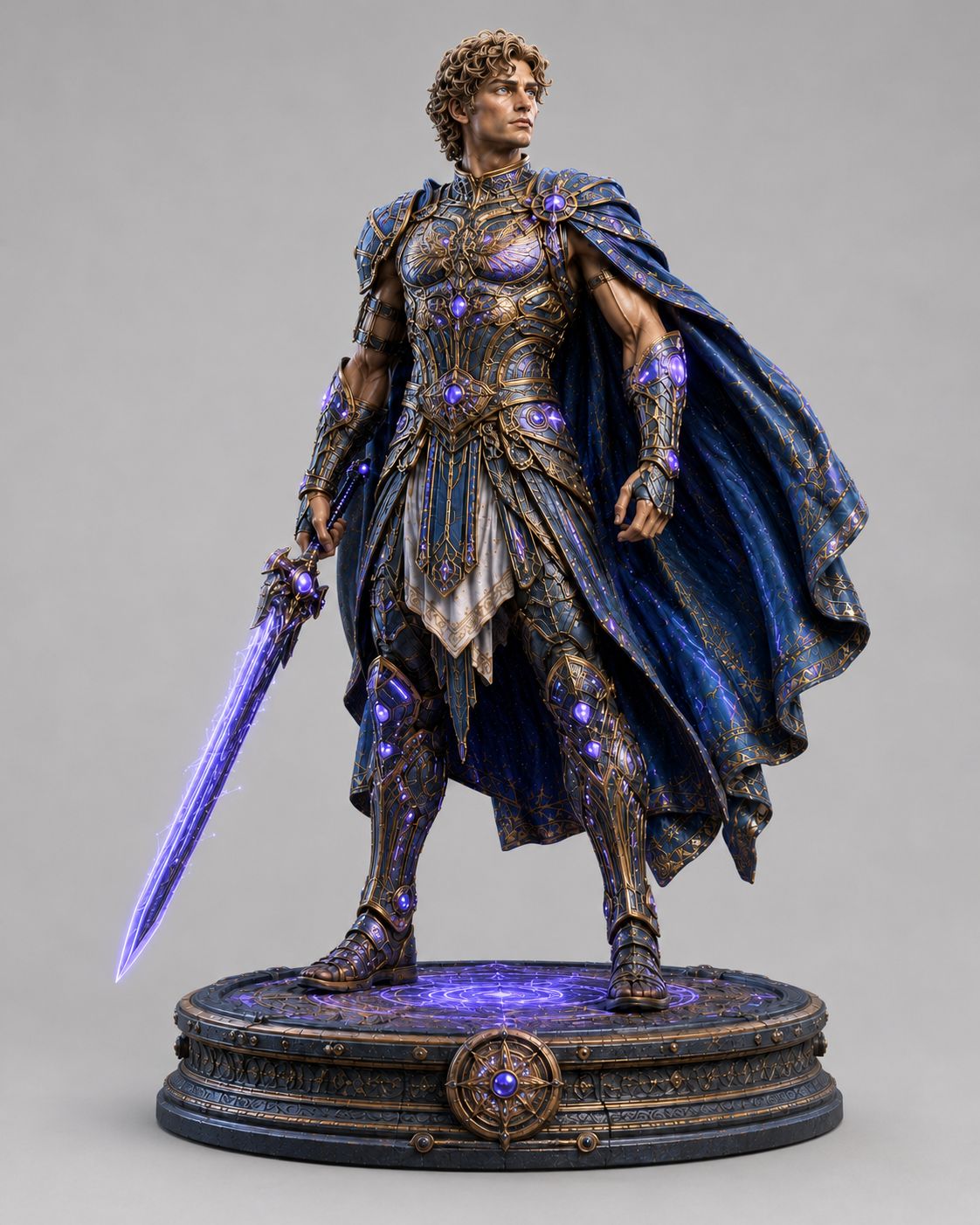 LudoVisions Télémaque – Figurine résine mythologie grecque Odyssée à peindre 10cm
