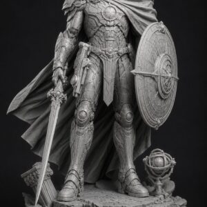 LudoVisions Ulysse – Figurine résine héros Odyssée mythologie grecque à peindre 10cm