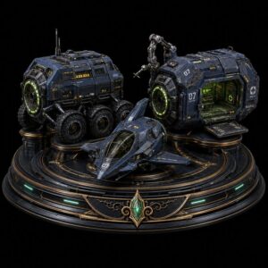 LudoVisions Navette – Figurine résine science-fiction à peindre 10cm Annecy