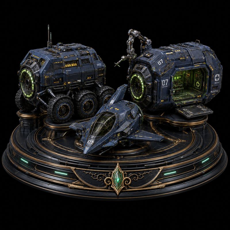 LudoVisions Navette – Figurine résine science-fiction à peindre 10cm Annecy