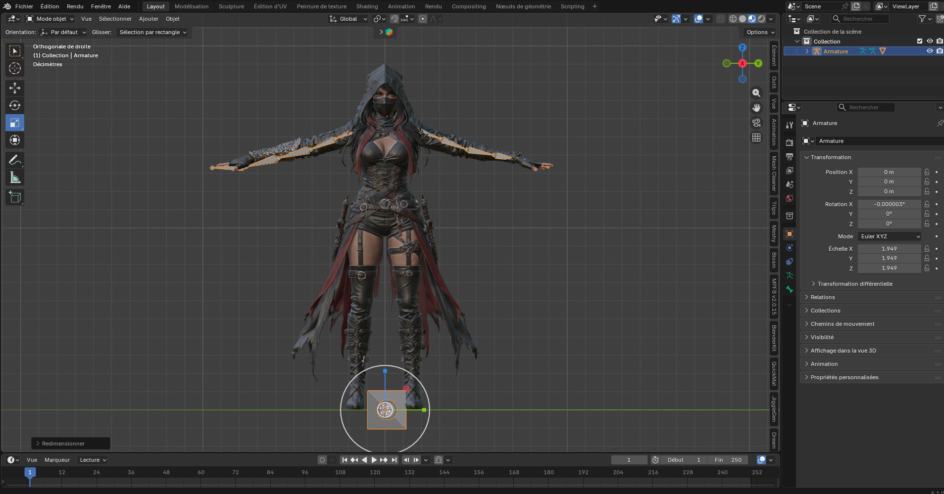 Soeur 2 – Rôdeuse encapuchonnée – Modèle 3D (Blender, FBX, OBJ, GLB)