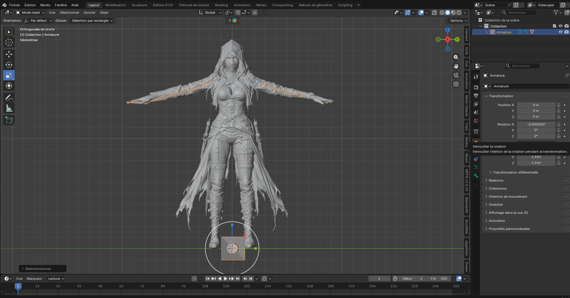 Soeur 2 – Rôdeuse encapuchonnée – Modèle 3D (Blender, FBX, OBJ, GLB) – Image 3