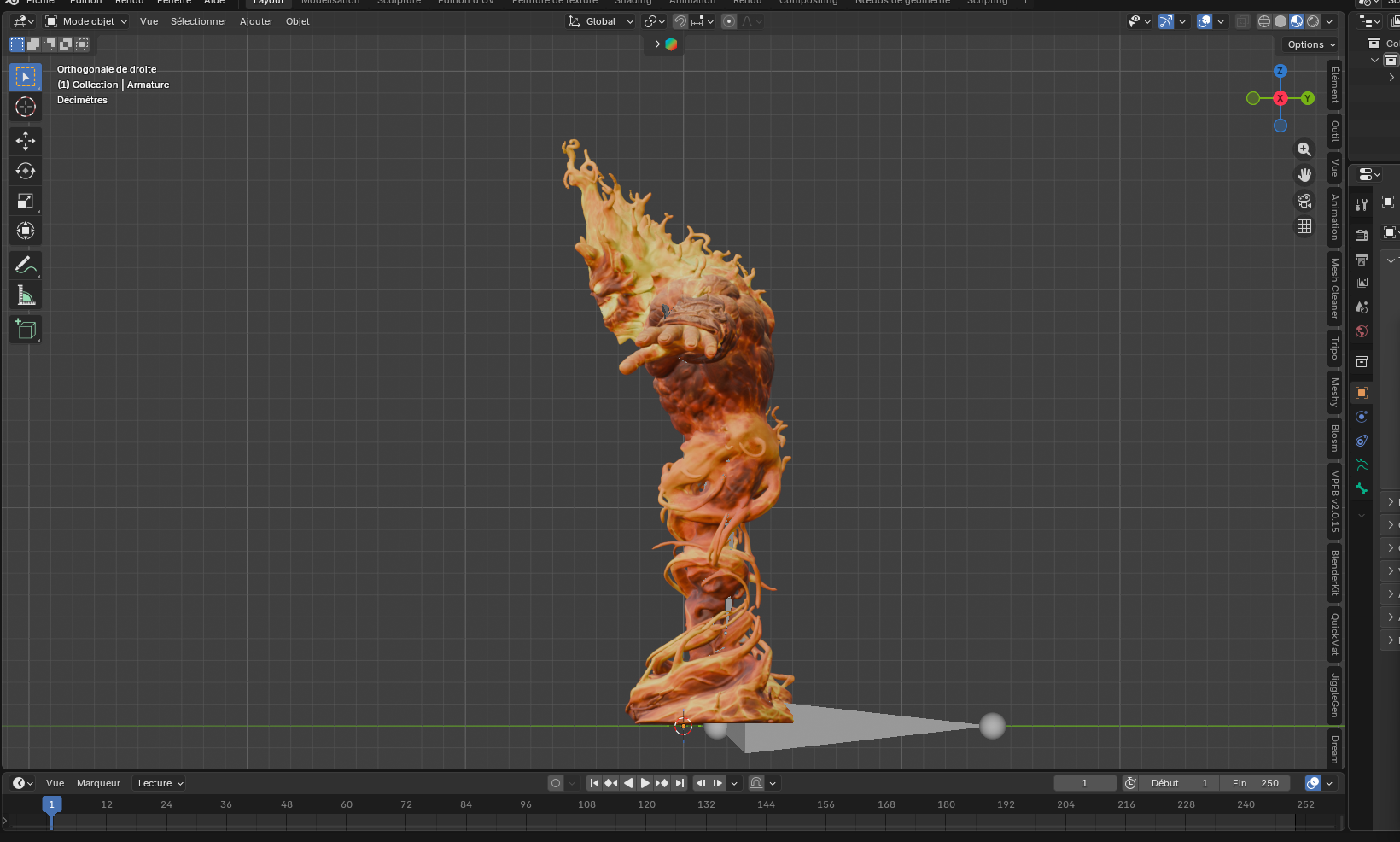 Esprit du Feu – Élémentaire enflammé – Modèle 3D (Blender, FBX, OBJ, GLB) – Image 23