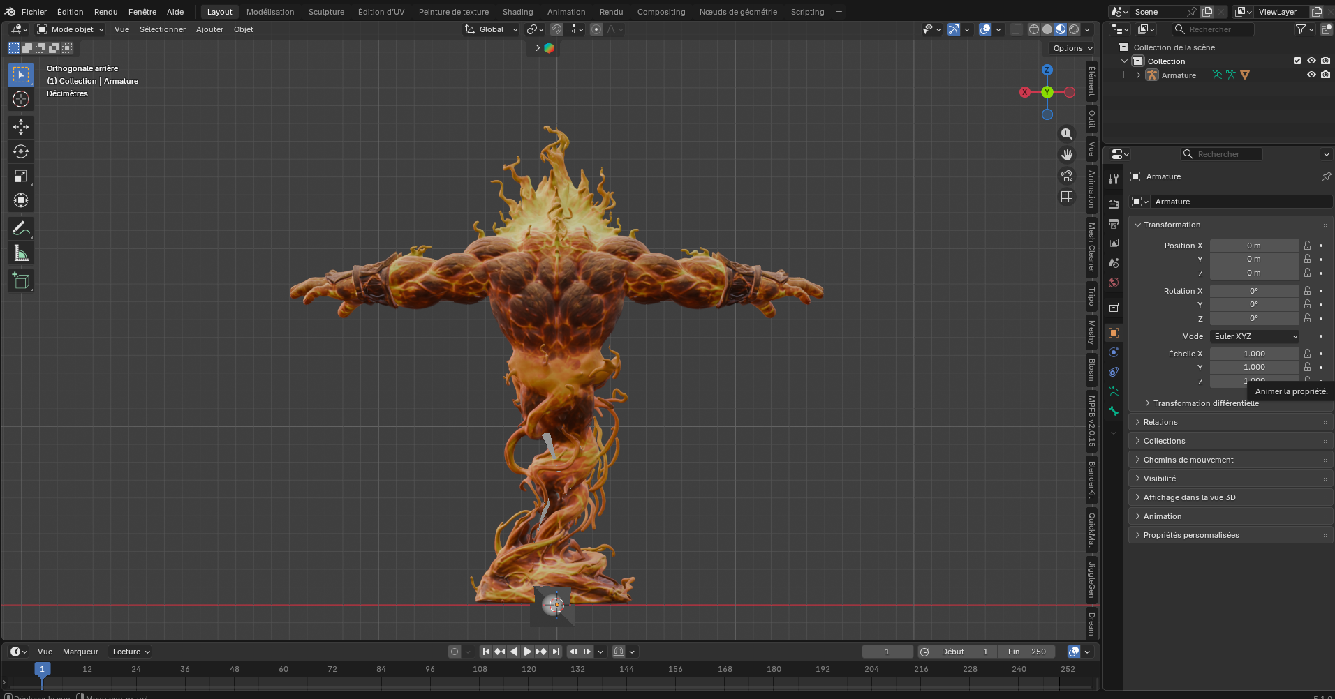 Esprit du Feu – Élémentaire enflammé – Modèle 3D (Blender, FBX, OBJ, GLB) – Image 24