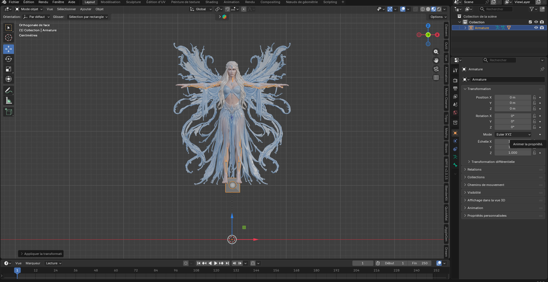 Esprit de l'Eau – Fée aquatique – Modèle 3D (Blender, FBX, OBJ, GLB) – Image 14