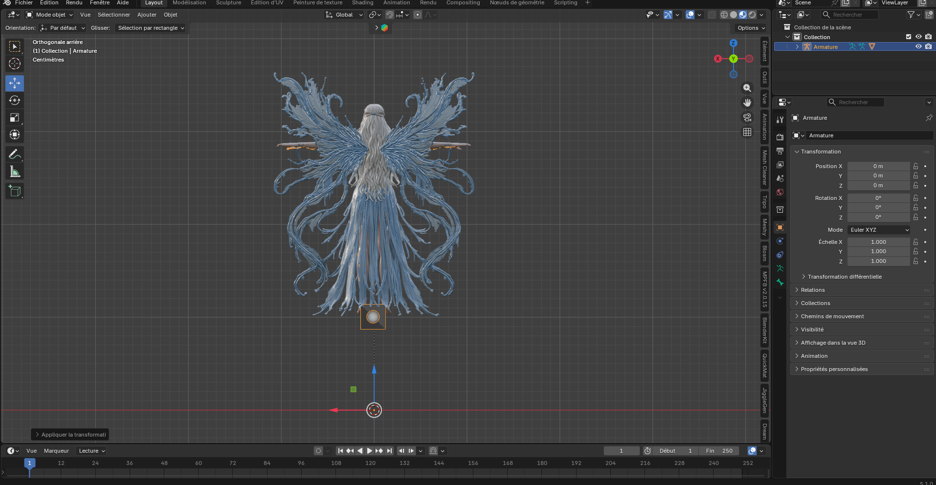 Esprit de l'Eau – Fée aquatique – Modèle 3D (Blender, FBX, OBJ, GLB) – Image 16