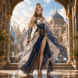 Soeur d'Ali – Princesse orientale – Modèle 3D (Blender, FBX, OBJ, GLB)