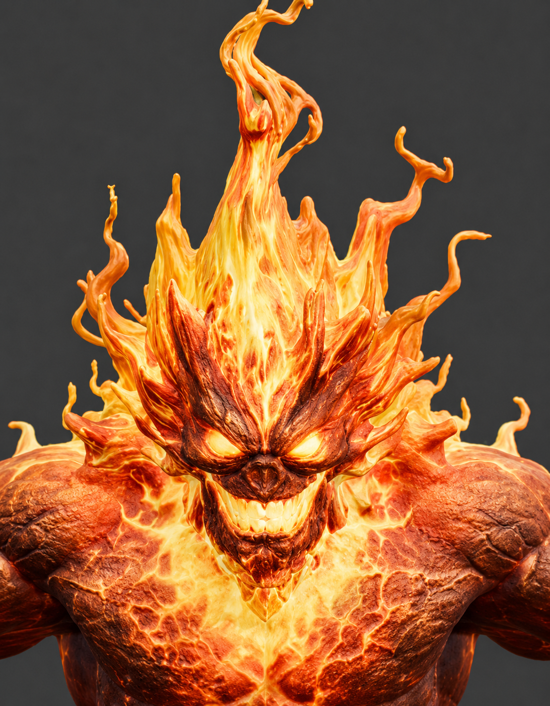 Esprit du Feu – Élémentaire enflammé – Modèle 3D (Blender, FBX, OBJ, GLB)
