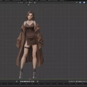 Elara – Personnage Toon Girl 3D Pose Fixe